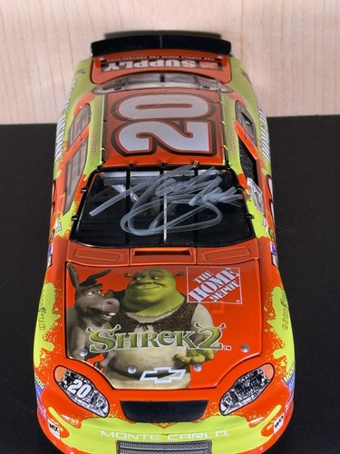 Tony Stewart Autographed Home Depot 2004 Shrek 2 MonteCarlo 1:24 Action NASCAR - Picture 6 of 15