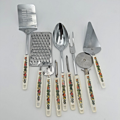 Vintage 1970s Vintage Ekco Kitchen Utensils ''Spice O' Life'' Set Of 9