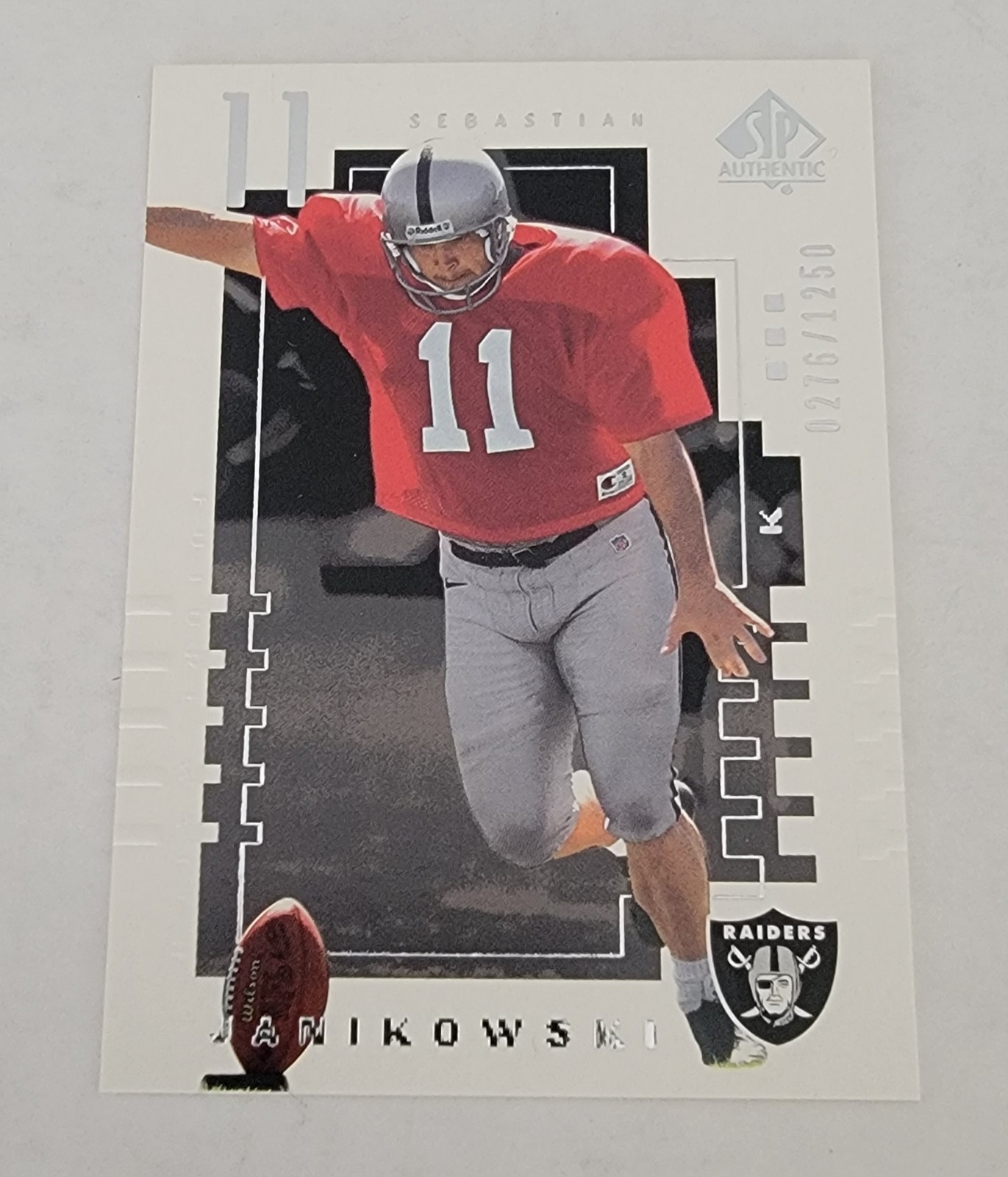 2000 SP Authentic #112 Sebastian Janikowski 276/1250 Oakland Raiders