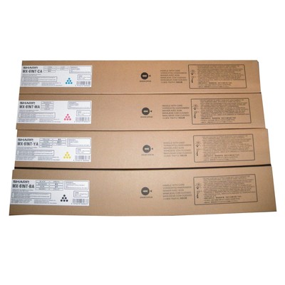 New Genuine Toner Set of 4 Colors for Sharp MX-6070V MX-6070N MX-6050V MX-605...
