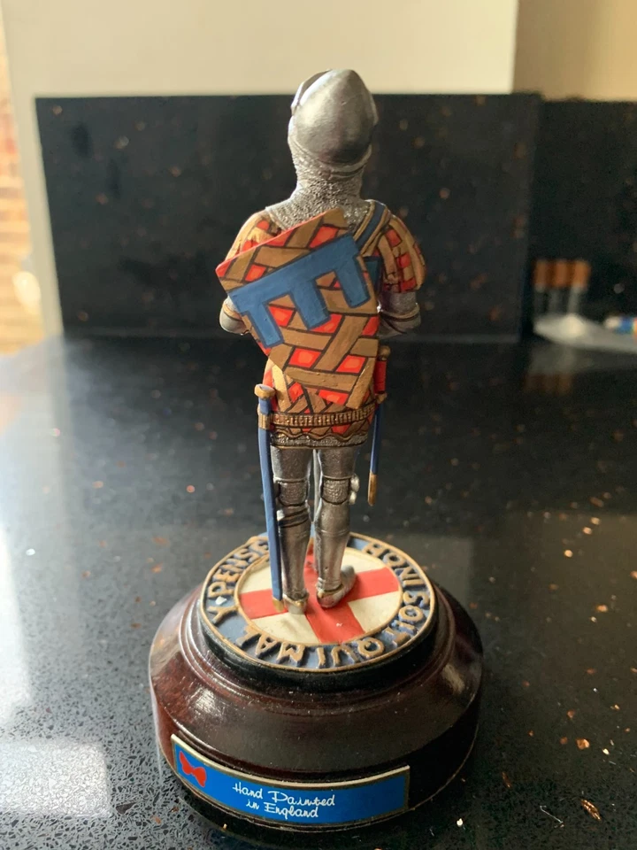 90mm Vintage Hand Painted Metal Knight of The Garter Sir James Audley ULTRA RARE - Image 4 of 4