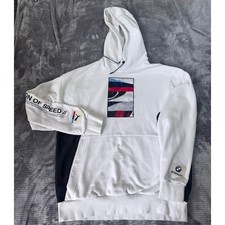 Puma BMW M Motorsport Hoodie White Vision of Speed Racing Sweatshirt Mens M