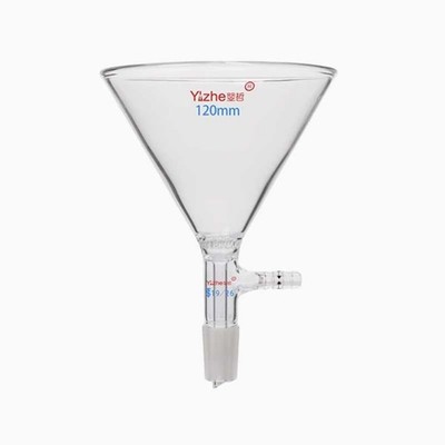 120ml Transparent Glass Filter Funnel with 19/26 Standard Joint School Lab Use