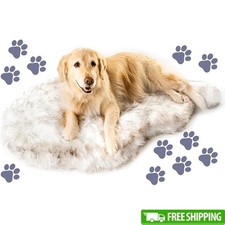 Orthopedic Dog Bed Memory Foam Comfort Waterproof Faux Fur All Breed Sizes New