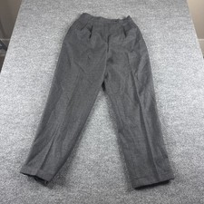 Giorgio Sant  Angelo Wool Pants Womens 12 Gray High Waist Pleated Trouser Classy