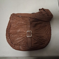 Women s Brown Crescent Shoulder Bag Purse w/ ...