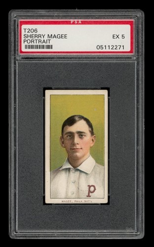 1909-11 T206 Set-Break Sherry Magee Portrait Piedmont PSA 5 EX