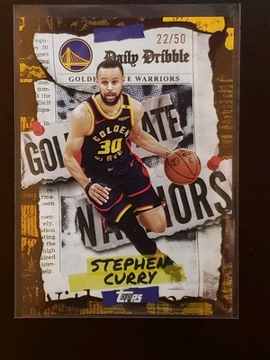 Stephen Curry 2025-26 Topps Daily Dribble Gold Rainbow Foil #/50