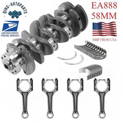 #ad 2.0L Gen2 Engine Crankshaft Rods Bearing Kit For EA888 58mm Audi A3 VW GTI Golf $236.95