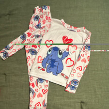 Girls Disney Lilo  Stitch Stitch 2-Piece Long Sleeve Pajama Set Size 8