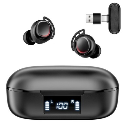 Low Latency Wireless Gaming Audio Adapter, 2.4GHz Dongle & Bluetooth for Meta...
