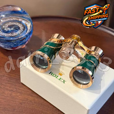 Rolex Vip Green Opera Binoculars Gold Trim Executive Gift Rare Collectible Fast Rolex Vip Green Opera Binoculars Gold Trim Executive Gift Rare Collectible Fast