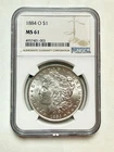 MS61 USA Morgan Dollar 1884-O NGC