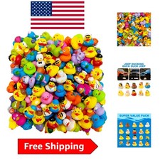 100-Pack Assorted Rubber Ducks - Perfect Bath Toys for Toddlers and Parties