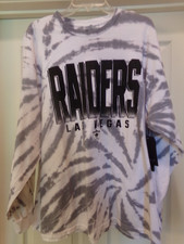 LAS VEGAS RAIDERS Long Sleeve T-Shirt Screened Gray & White Size (XXL) NWT $45