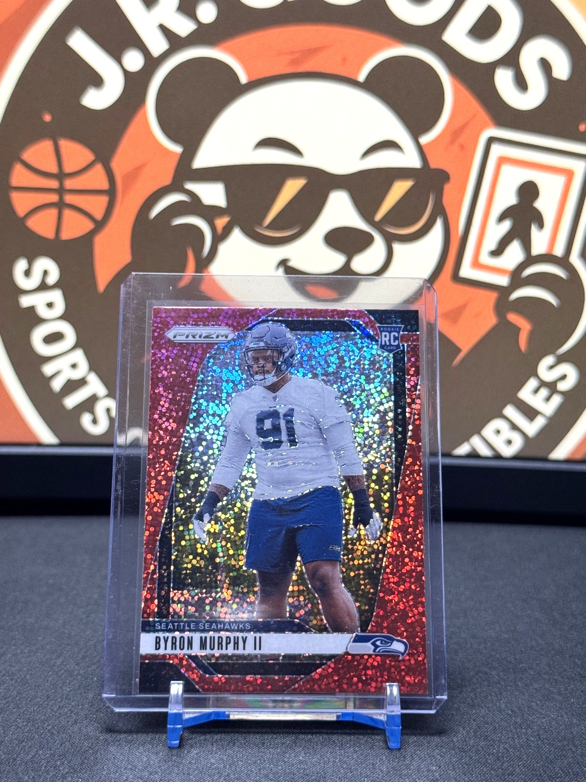 2024 Panini Prizm Rookies Red Sparkle Prizm Byron Murphy II #317 Rookie RC