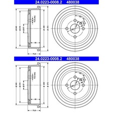 Tambour de frein Opel ASCONA