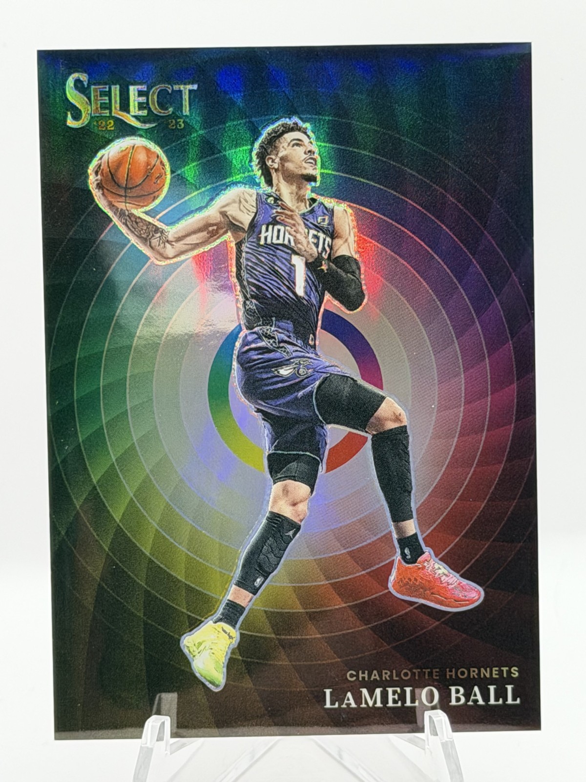 2022-23 Panini Select #2 LaMelo Ball Color Wheel Prizm Charlotte Hornets