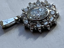 Juwelier Sterling Silber 925 echt Schmuck Edelsteine Halskette Anhänger Alt