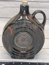  Antique Lux  Clock McCoy, Brown Pottery Jug,