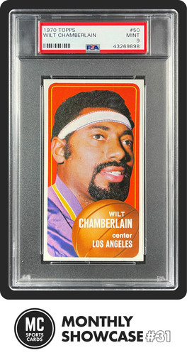 WILT CHAMBERLAIN PSA 9 (NONE HIGHER) 1970-71 TOPPS #50 LAKERS MINT RARE