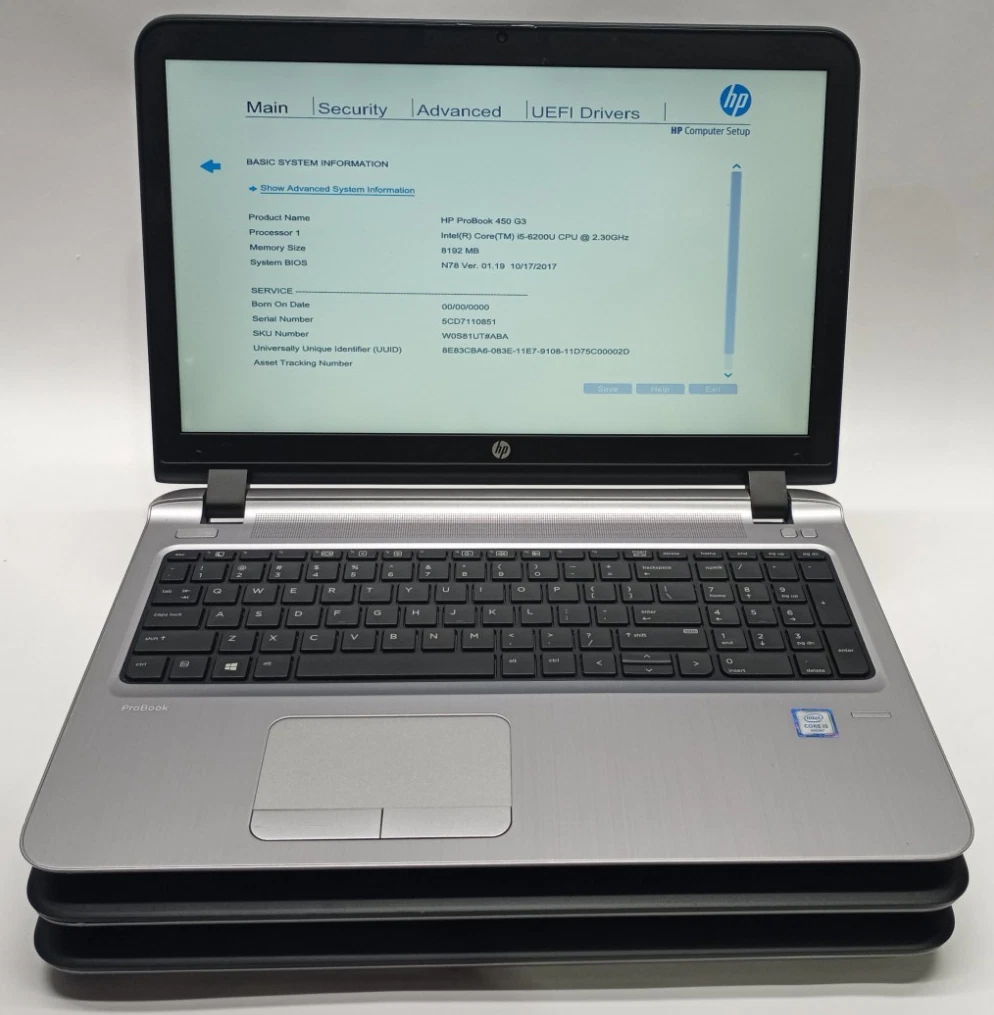 HP ProBook Intel Core i5 6th Gen. PC Laptops & Netbooks 8 GB RAM