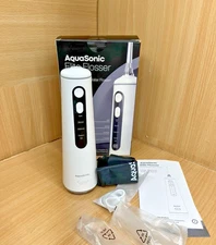 AquaSonic Elite Portable Cordless Water Flosser WHITE- (AS-ELITE-FLOS)