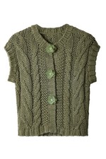 Joe Browns Women's Cable Knit V Neck Sleeveless Cardigan