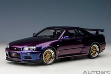Autoart 1/18 Nissan Skyline GT-R R34 V-Spec II w/BBS LM Wheels Midnight Purple