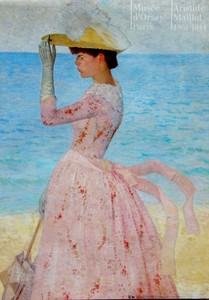 Aristide Maillol 20x28 Print WOMAN WITH UMBRELLA Museé D'Orsay Paris Poster O/P