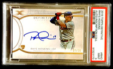 SP /35 PSA 9 MINT 2018 TOPPS DEFINITIVE RHYS HOSKINS AUTO INSCRIPTION G4545