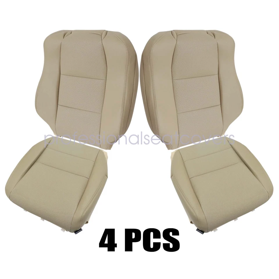 Fits 2004 2005 2006 2007 2008 Acura TL Front Replacement Leather Seat Cover Tan - Изображение 4 из 4