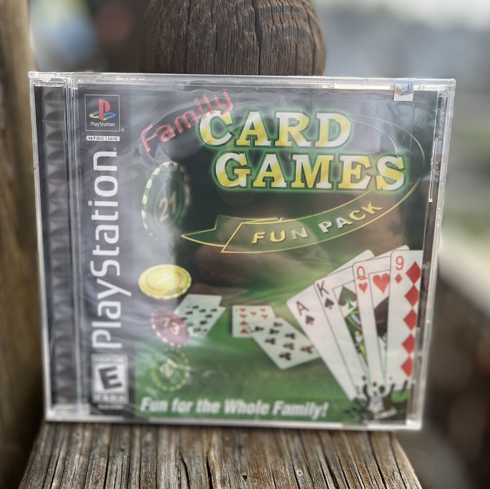Family Card Games Fun Pack (Sony PlayStation 1, 2003) NIB Sealed Brand New-image
