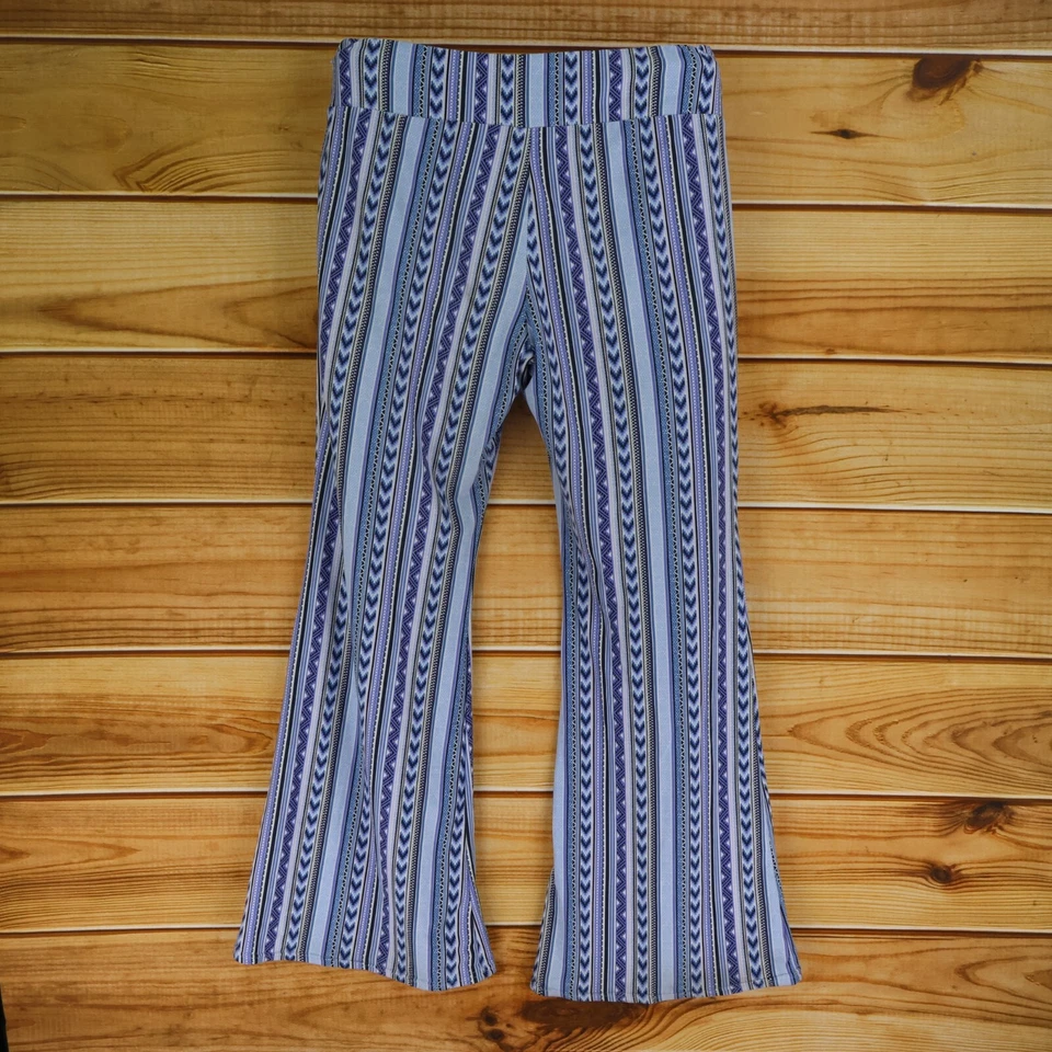 NOBO No Boundaries Flared Leggings Womens XL Blue Geometric Stretch Super Soft - Image 2 of 4