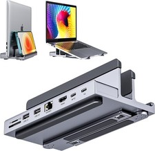 USB C Docking Station Laptop Vertical Stand, QUUGE 8 in 1 USB C Dock with 4K ...