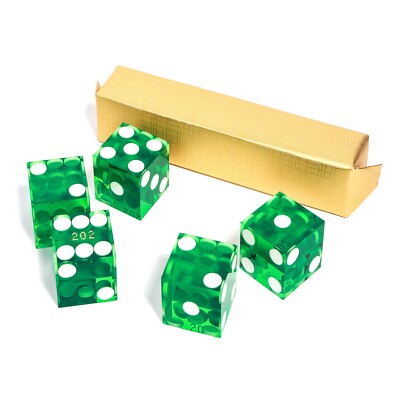 19mm Casino Craps Dice with Serial Numbers. RPG/Dice Stacking/Yahtzee Dice Games