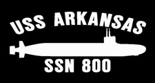 USS ARKANSAS SSN 800 Silhouette Decal U S Navy USN Military S002