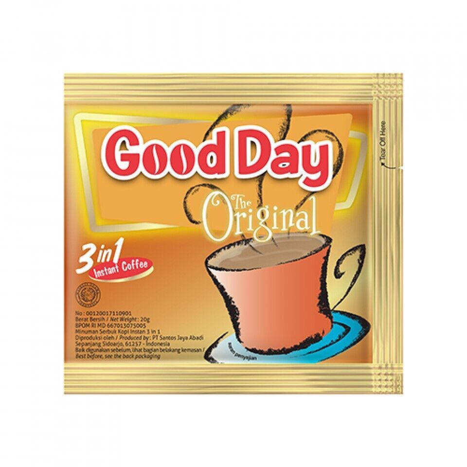GOOD DAY] INSTANT COFFEE 3 IN 1 FLAVOUR 10 x 20GR FREE SHIPPING US