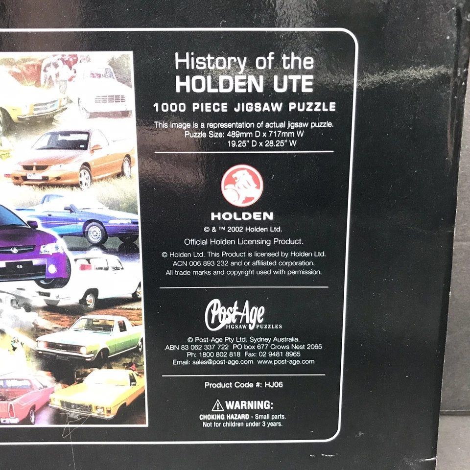Rompecabezas conmemorativo Holden Ute HJ06 1000 piezas caja de hojalata RARO Foto 4 de 4