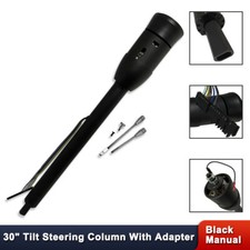 30 Tilt Manual Steering Column W9 Holes Wheel Adapter No Key Gm Hot Rod Black