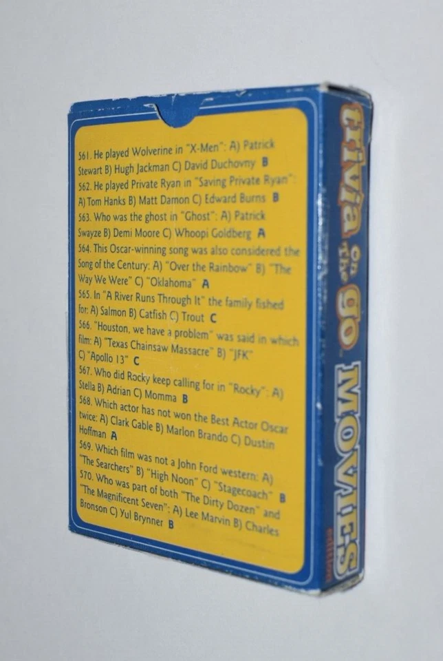 Trivia On The Go 1000 Questions MOVIES Edition Travel Card Game Fundex Cards - Imagem 4 de 4