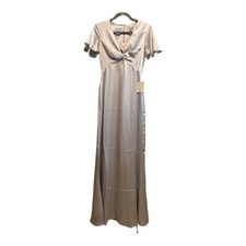NWT Size XXS Roman Twist Gown In Silver Luxe