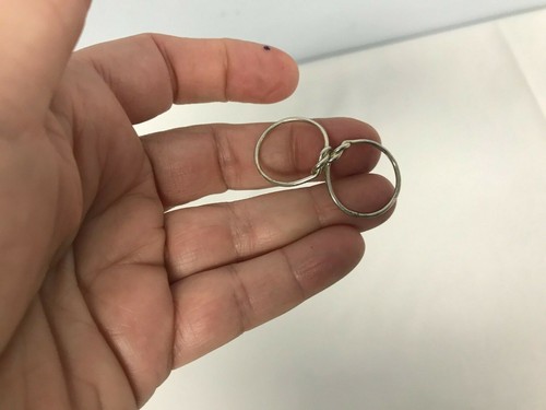 ANELLO VINTAGE ARTIGIANALE FATTO A MANO STERLING DOPPIO NODO AD INCASTRO ANELLO MISURA 5 3/4 - Foto 3 di 3