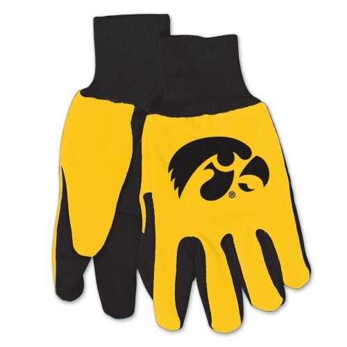 Iowa Hawkeyes Gloves Non Slip Work Utility Adult NCAA College Sports