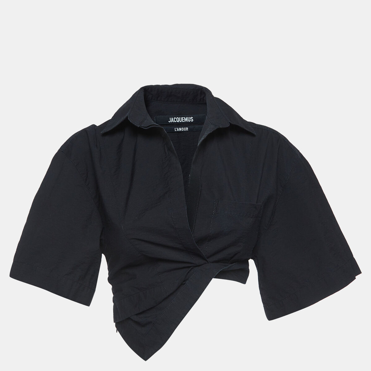 Jacquemus Black Cotton Asymmetric Crop Shirt S | eBay Jacquemus Black Cotton Asymmetric Crop Shirt S | eBay