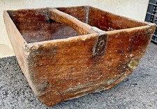 Primitive Antique Asian CHINESE WOODEN RICE HARVEST BUCKET