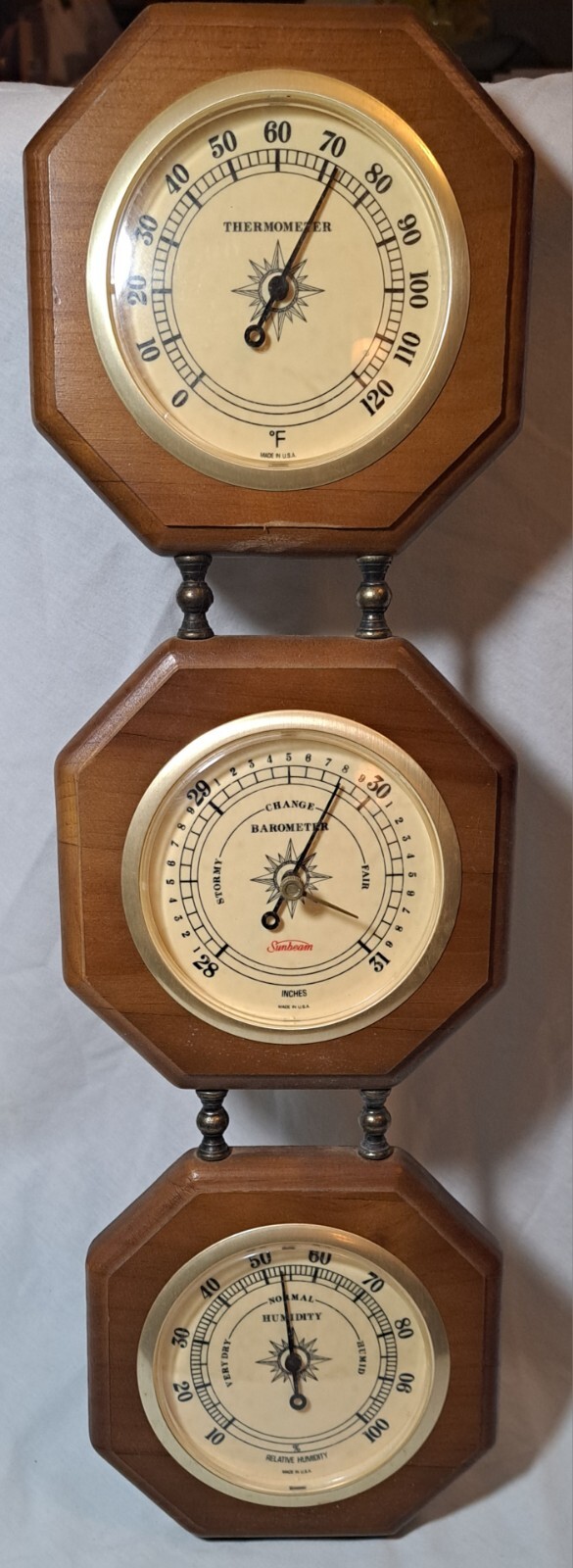 Vintage Sunbeam Weather Station Made In USA eBay