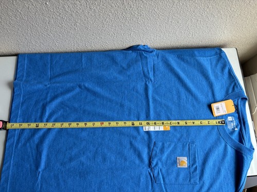 NWT Carhartt Loose Fit Heavyweight Short Sleeve Pocket T Shirt Color Blue K87 - Picture 9 of 9