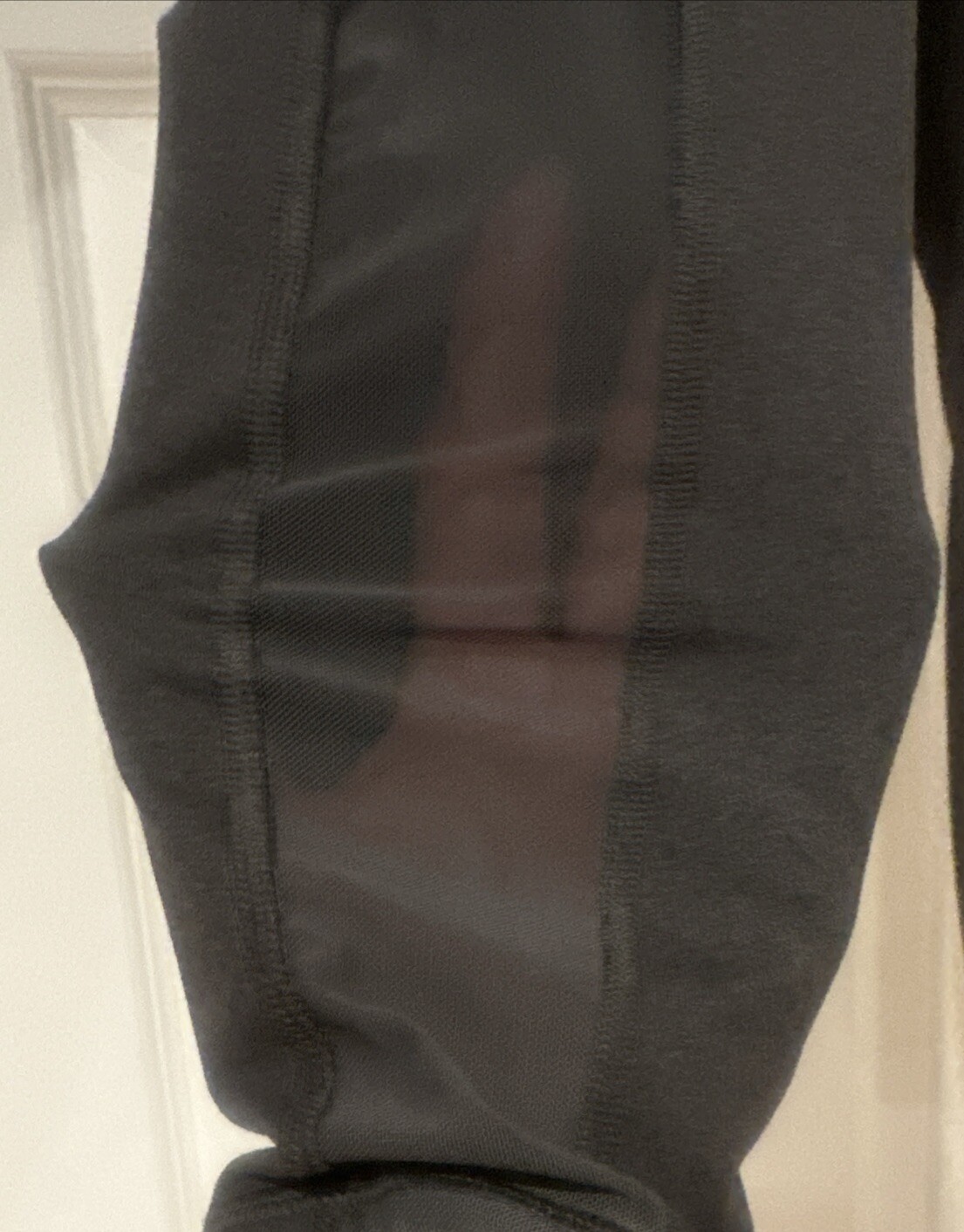 Fabletics Solid Dark Gray W/ Mesh Sides Leggings … - image 3