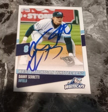DANNY SERRETTI autogragh DETROIT TIGERS 2024 MICHIGAN WHITECAPS CARD